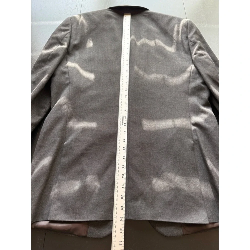 Banana Republic Pindot Sport Coat Mens 42R Dark Gray Two-Button‎ Blazer Jacket